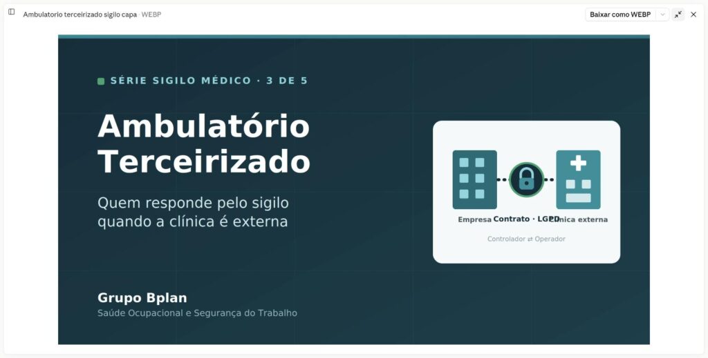 Ambulatório terceirizado e a responsabilidade compartilhada pelo sigilo médico